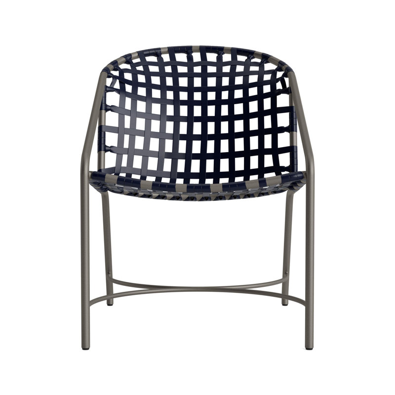Kantan Outdoor Lounge Chair, Mica/Marine Vinyl Lace
