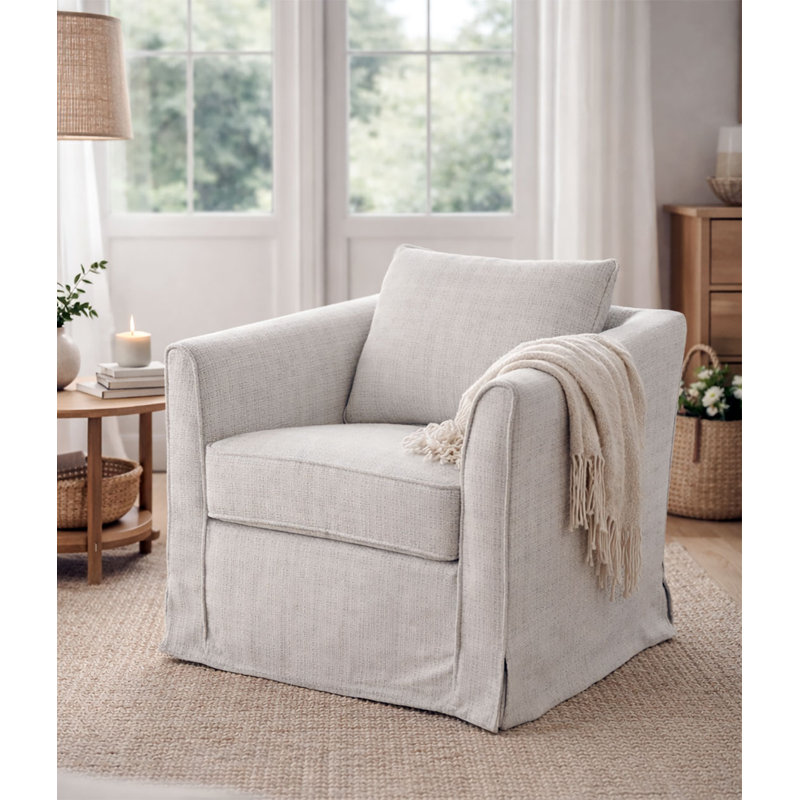 Austin Accent Chair, Pearl Fabric