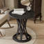 Table de bout ronde de style campagnard avec base en piédestal Crisscross