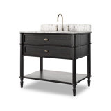 Toulouse Single Vanity-Satin Black Veneer