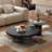 Italian round marble coffee table set