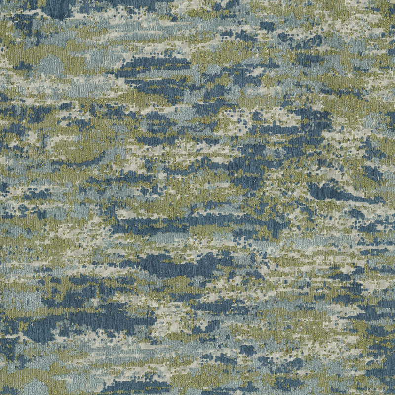 Tissu en chenille de marbre Abbeyshea par The Yard, Lagon