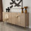 Elegant Console Table, Bronze & Gold, 70.9 x 31.5 x 15.7 inches | 100% MDF, Thickness: 0.7 inches | Modern Glam Design, Perfect for Entryway or Living Room, Stylish Geometric Accents, High-Quality Finish