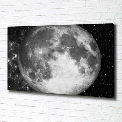 Moon 1 Piece Wrapped Canvas Wall Art