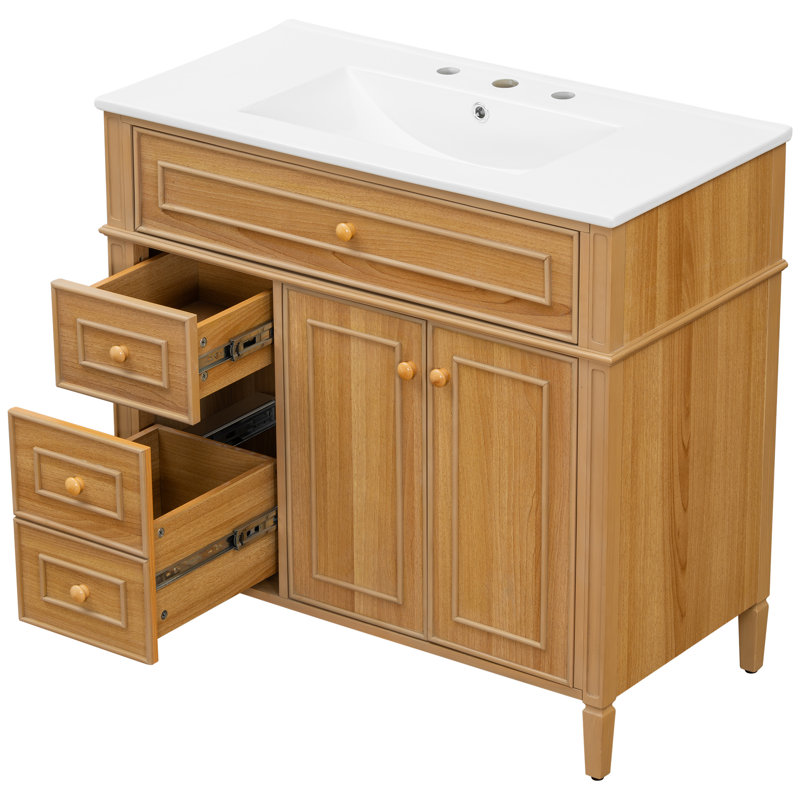 Meuble-lavabo 36 po avec comptoir en céramique