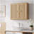 Wall-Mounted Bathroom Cabinet, Double-Door Medicine Cabinet with Vertical Grooved Design,Wall-Mounted Storage Cabinet for Bathrooms, Restrooms, and Hallways (Oak )