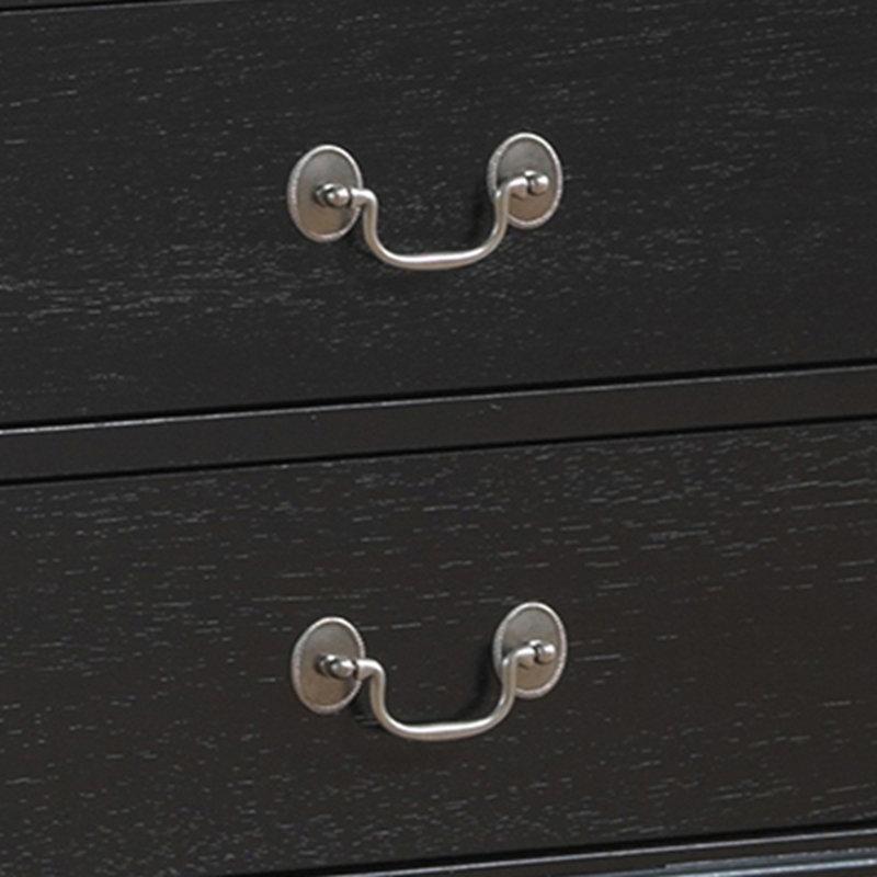Commode élégante noire pour mobilier de chambre sophistiqué