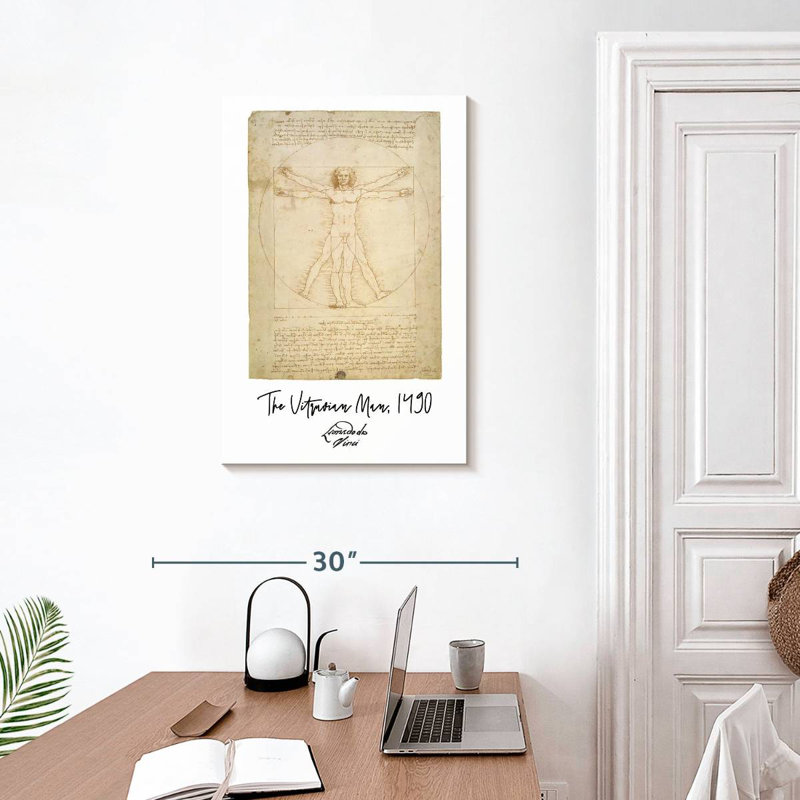 Affiche de Vitruvian Man Da Vince, H 30 po x l 20 po
