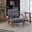 Chaise d'appoint Mid-Century moderne en bois d'hévéa avec coussin lombaire-1960672675-1960672673