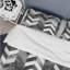 Grey White Chevron Print - Modern Duvet Cover Set-109155348
