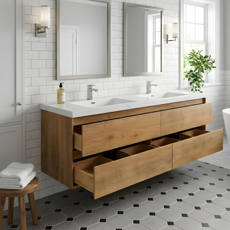 Meuble-lavabo mural moderne, 84