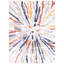 Tapis abstrait bleu marine / blanc-491434092