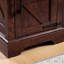Table de chevet en chêne rustique avec tablette réglable et porte de grange, rangement pour les pieds-1436081968