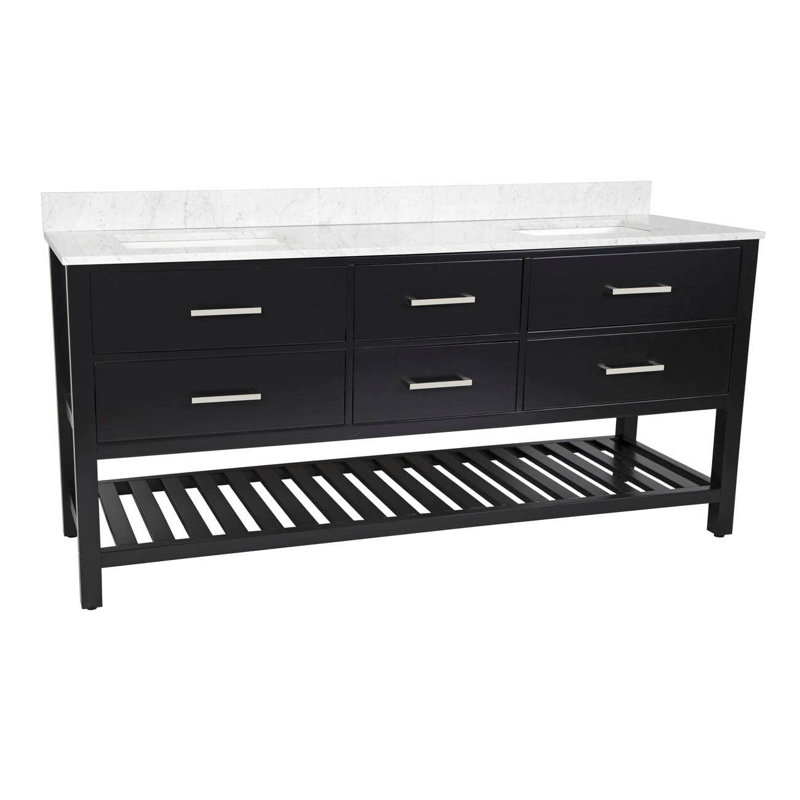 Ensemble de meuble-lavabo double 72 "