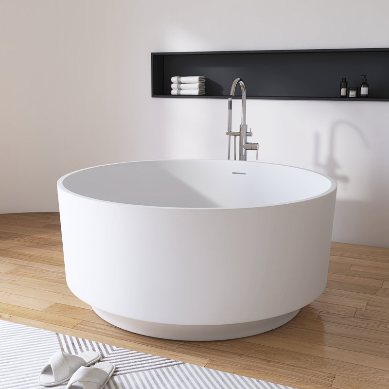 49'' Freestanding Soaking Solid Surface Stone Resin Bathtub