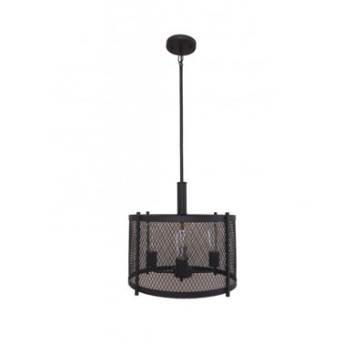 Luminaire suspendu tambour 4 lumières Glen