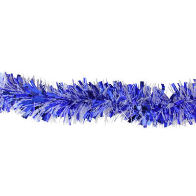 Snowblush Wide Cut Tinsel Christmas Garland - Unlit