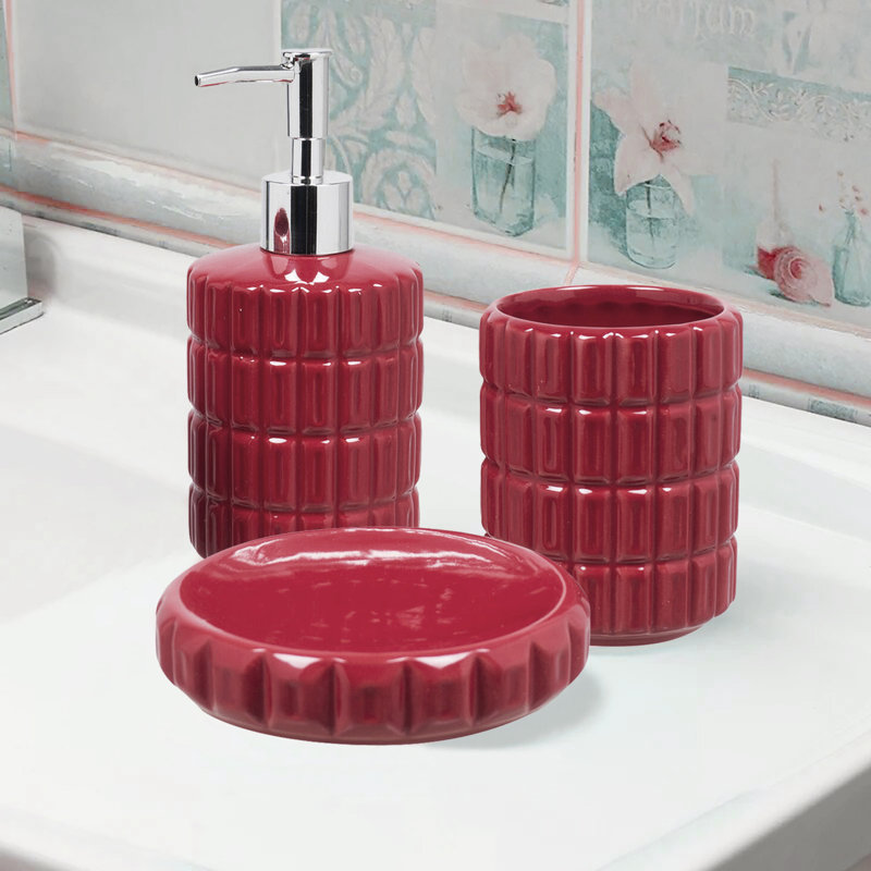 Accessoire de salle de bain Rhylen, Rouge