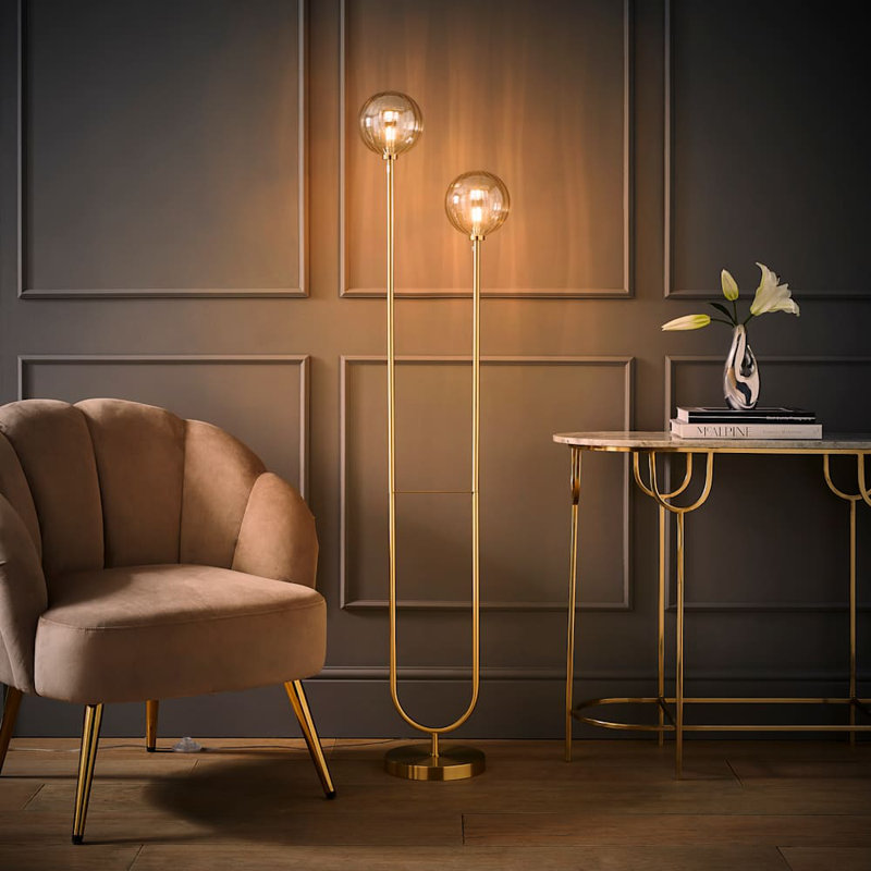 Chessy 153cm Plated Traditional Floor Lamp