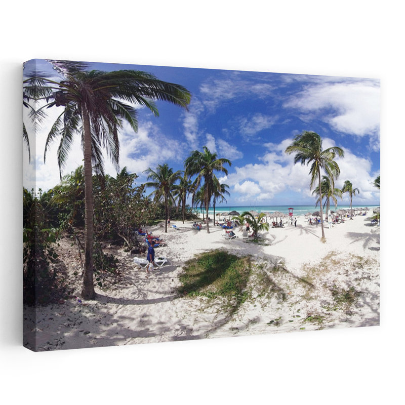 Palmiers, Varadero, Cuba, paysage abstrait, art mural, H 40 po x l 60 po