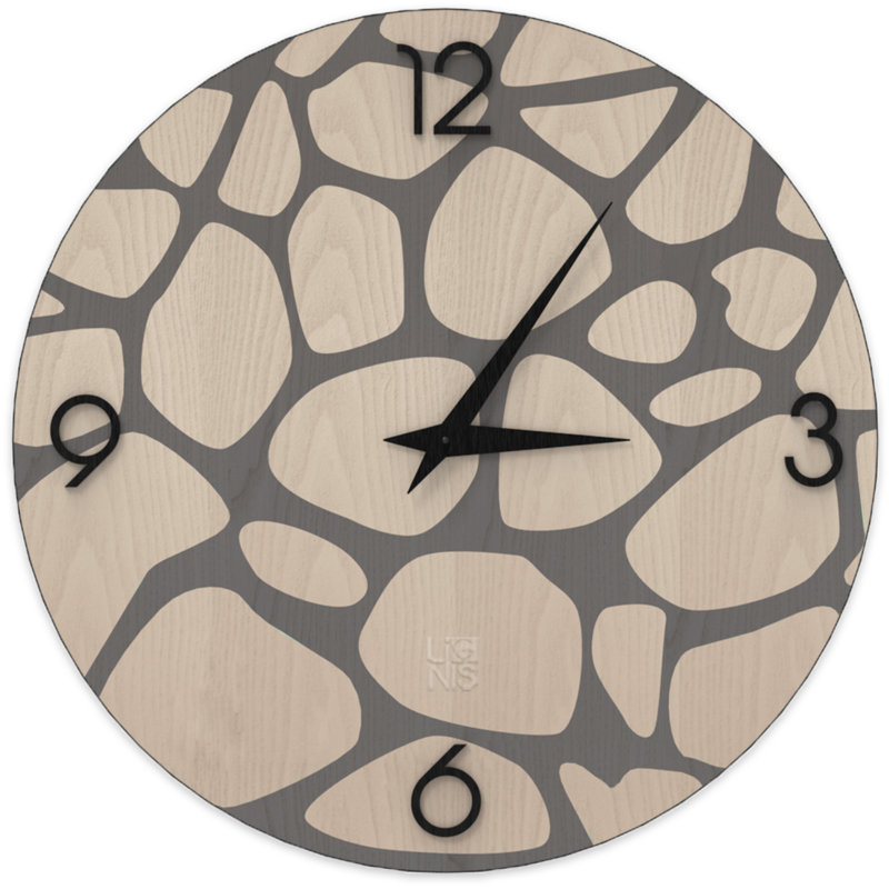Dolcevita Wall Clock, 50cm H x 50cm W x 3cm D, Dark Grey/Light Grey
