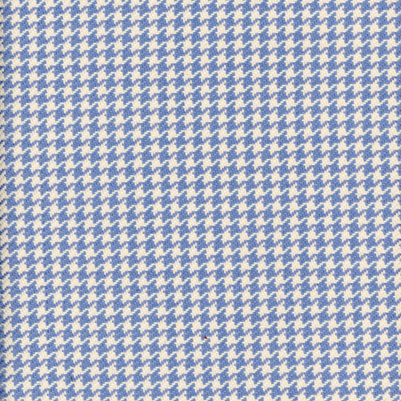 Houndstooth 100% Cotton Fabric, Cornflower