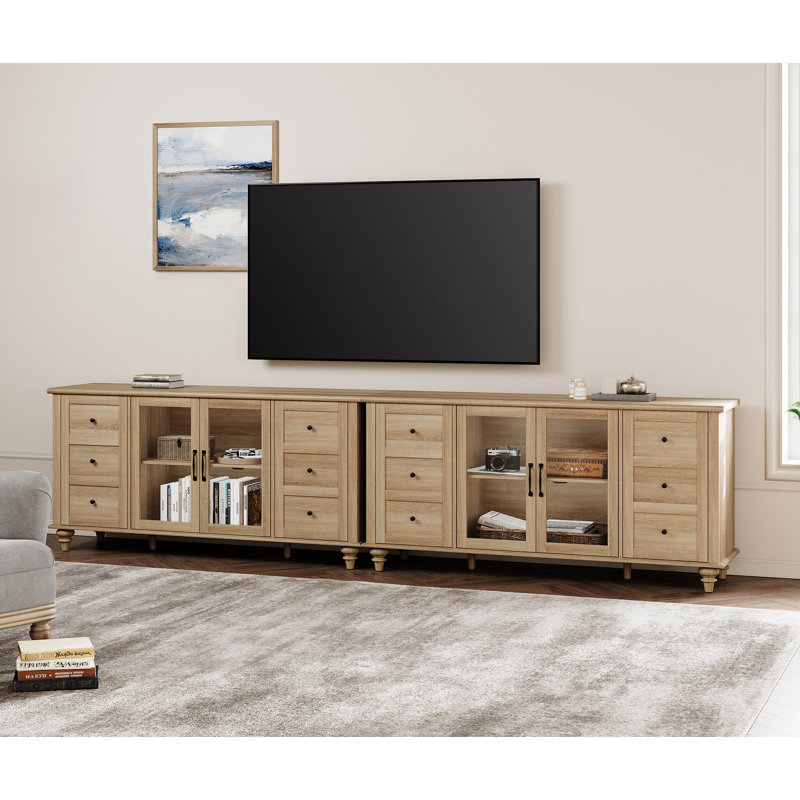 Crédence de rangement l 115,8 po, Chêne