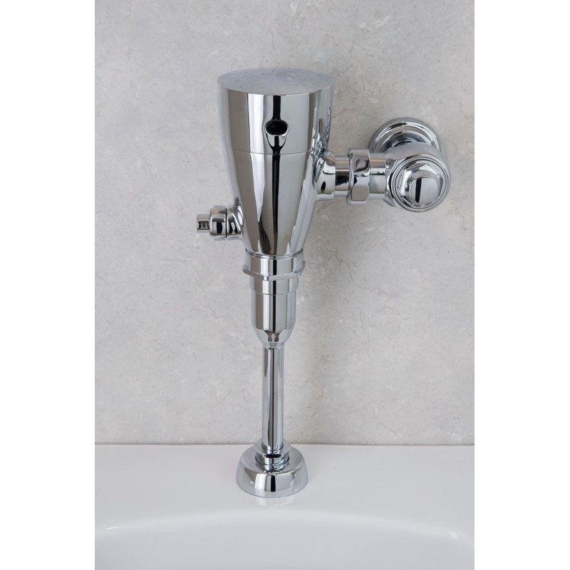 Chrome Battery Powered Sensor-Operated Flush Valve for Urinals