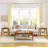 Side Table with Woven Shelf, Boho Side Table with Storage