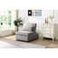 Lit pliant gris - Multifonctionnel pour toutes les occasions. Gain d'espace et facile d'utilisation. Sert de table basse, de fauteuil ou de lit une place. Ergonomique, stable et fiable. Revêtement en velours. Poids maximal supporté : 120 kg. Dimensions : 101,6 cm x 101,6 cm