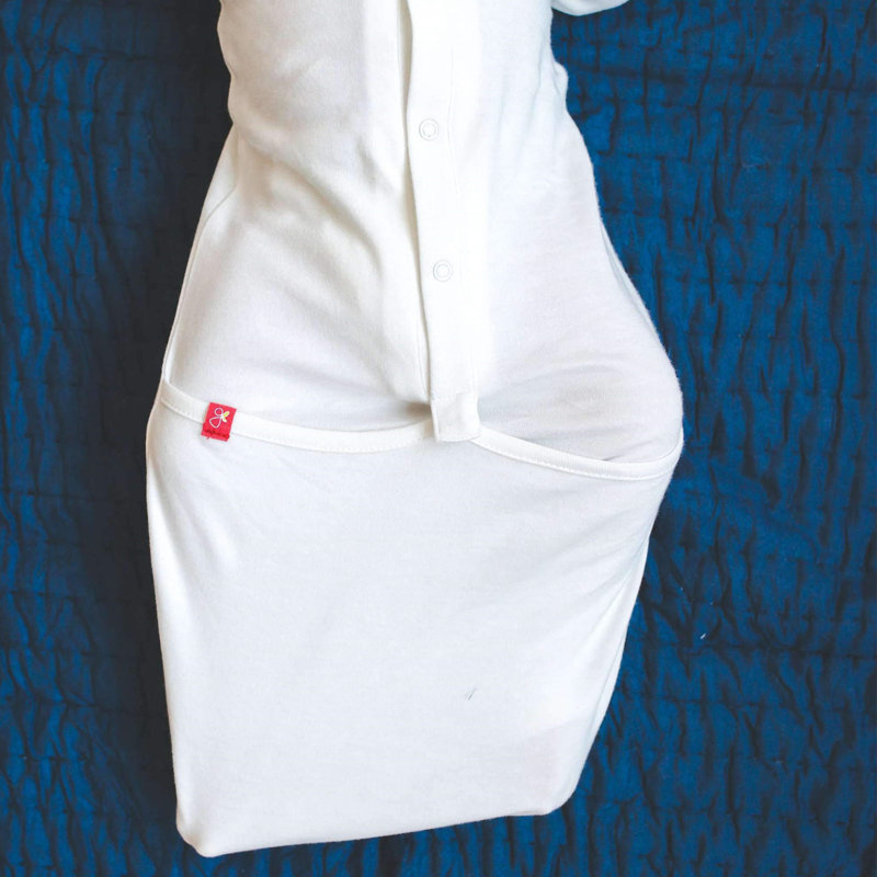 Baby Sleeping Bag, 9" W x 25" L, Cream
