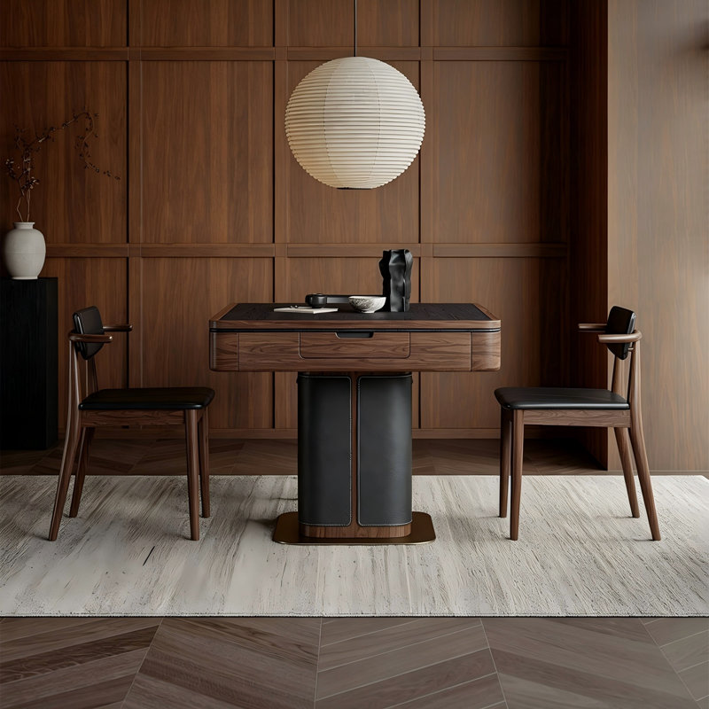 Table de salle à manger et de jeu en bois massif rétro entièrement automatique et multifonctionnelle pour règles chinoises