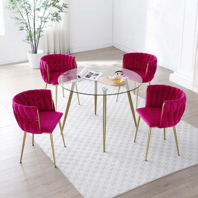 Chaise rembourrée en velours