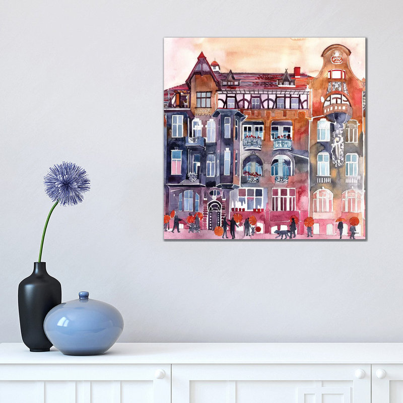 Apartment House In Poznan by Maja Wronska - Wrapped Canvas Painting, 45.72 cm H x 45.72 cm W