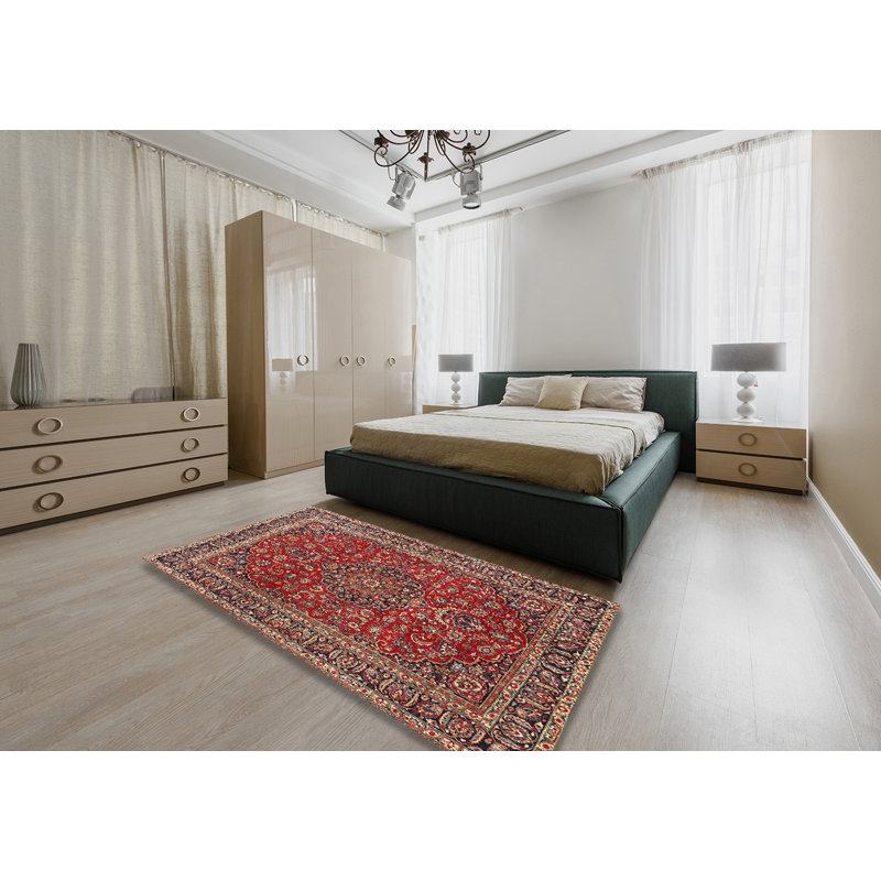 Tapis traditionnel rouge / brun, Rectangle 5 pi x 8 pi