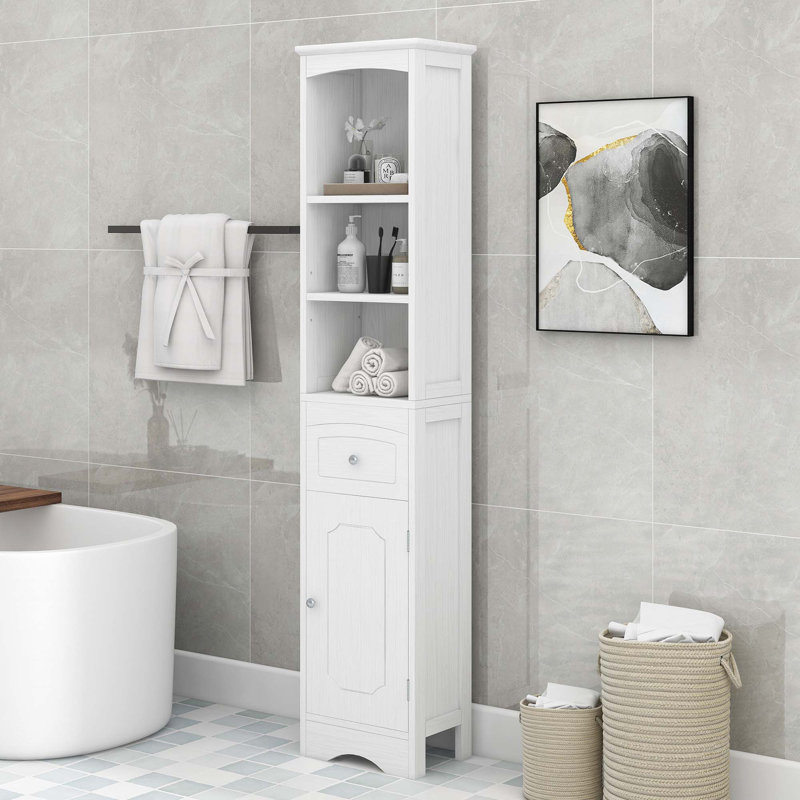 Tall Bathroom Cabinet, White