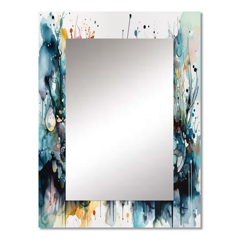 Captive Boho Dance II - miroir décoratif abstrait, grand miroir mural moderne et contemporain, impression d'art en métal