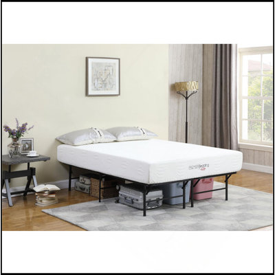 Grand support de matelas en acier noir durable avec conception pliable facile pour un rangement et un transport peu encombrants