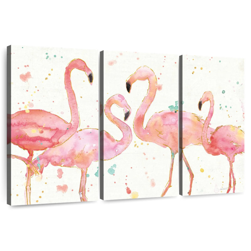 Flamant rose I, H 14 po x l 23 po