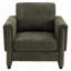 Fauteuil d'appoint rembourré avec accoudoirs en bois massif, fauteuil club carré en tissu bouclé avec coussin épais, chaise d'appoint moderne avec piètement luge pour salon et chambre-1715140338