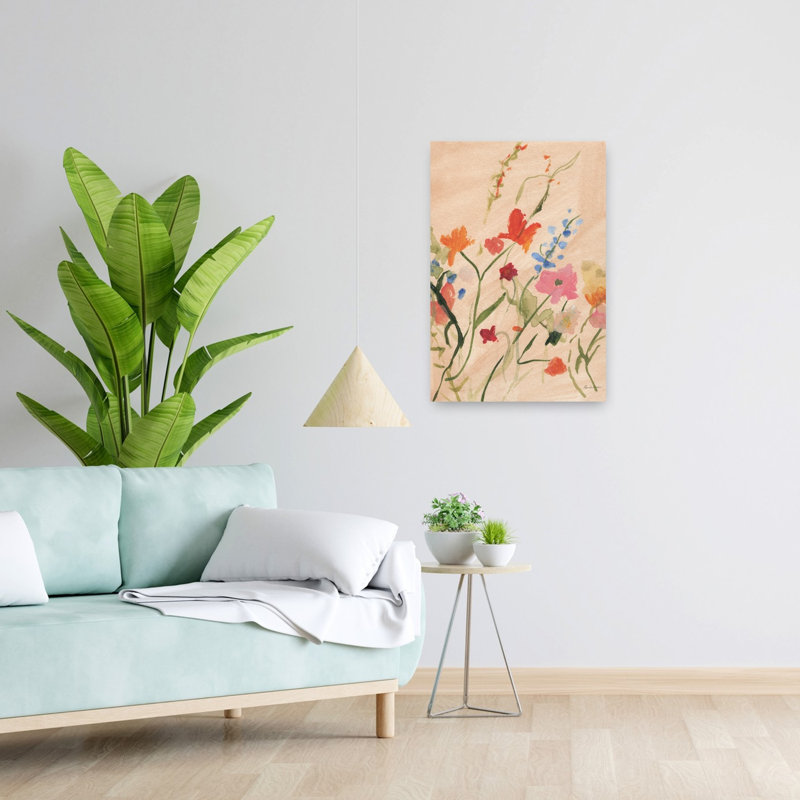 Fleurs sauvages I, art floral, H 24 po x l 16 po