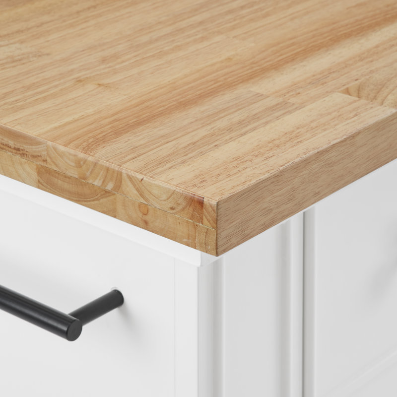 Ensemble d'îlot de cuisine 50 "Diamondback, Blanc, Bois