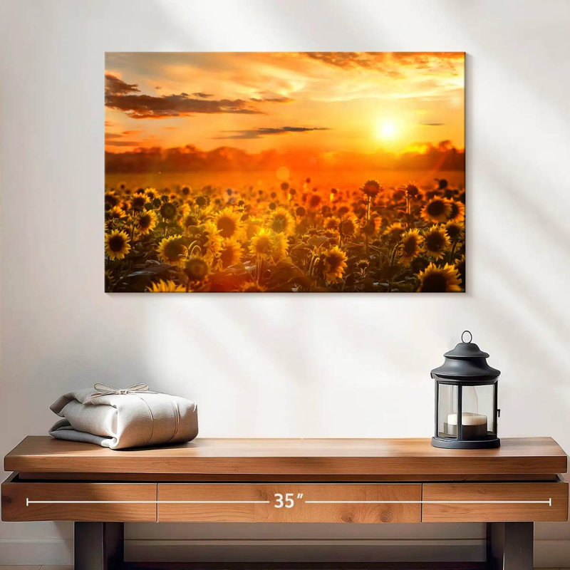 Coucher de soleil jaune Alvord, H 16 po x l 24 po