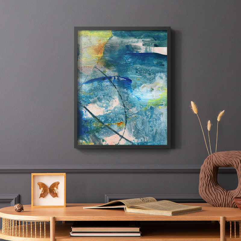 «Spring Winds II», reproduction encadrée - bois massif, H 20 po x l 16 po, Noir