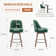 Swivel Upholstered Counter Stool with Solid Wood Frame