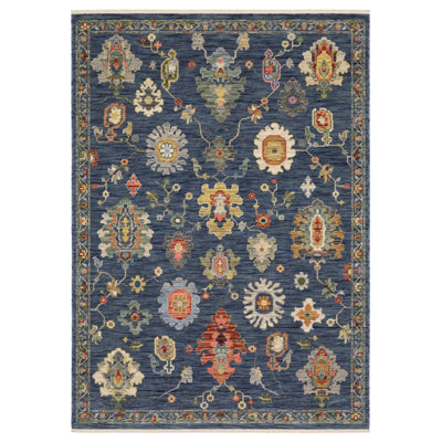 Tapis bleu / multicolore Elleanna