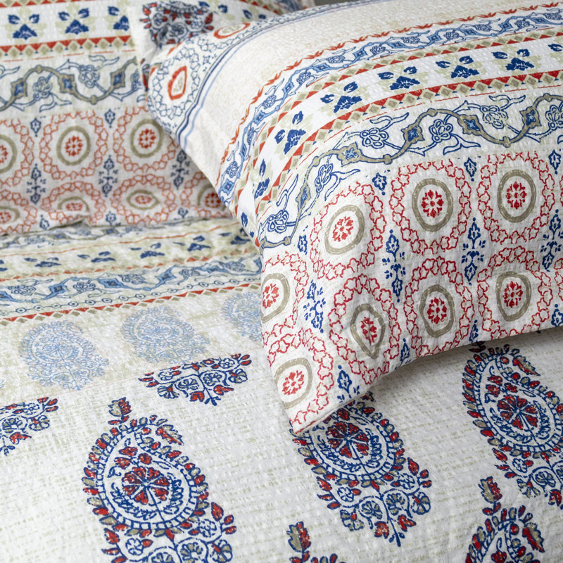 Ensemble de housse de couette 3 pièces Kavitha, Housse de couette pour très grand lit et 2 très