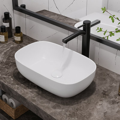 18”X 13” Vitreous China Rectangular Bathroom Sink Vessel Sink