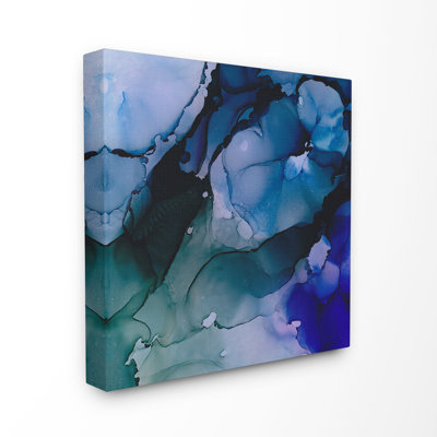 Deep Water Abstract Splashes by Jonny Troisi - Print on Canvas