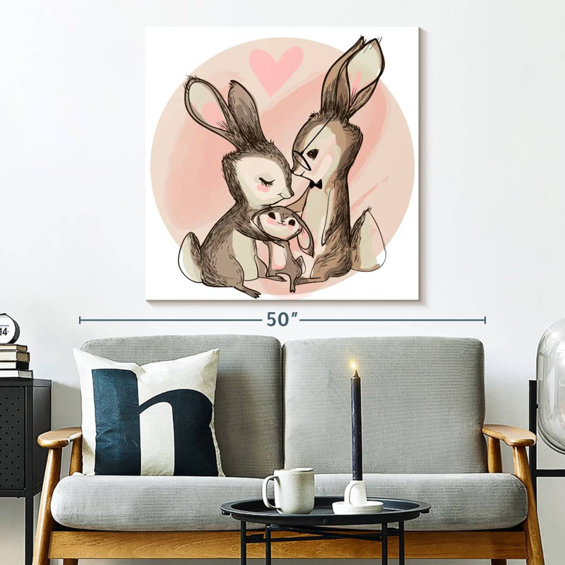 Ashelle Sweet Hare Family, H 33 po x l 33 po